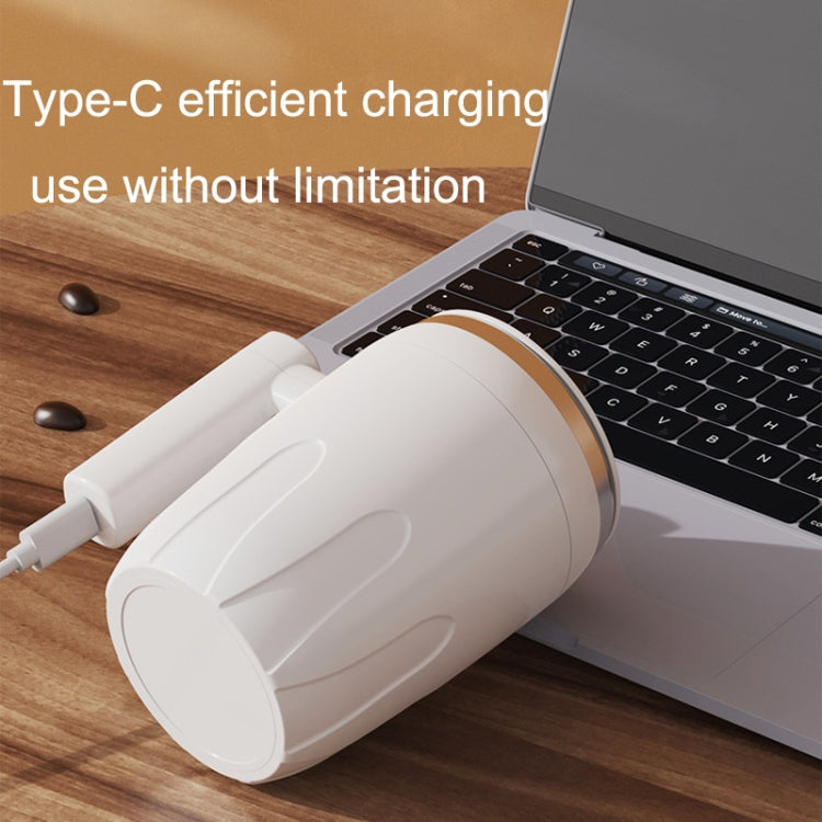 Automatic Stainless Steel Stirring Cup Portable Coffee Mug Magnetic Mug(White) - free shipping - PMC TechLife - Order now!