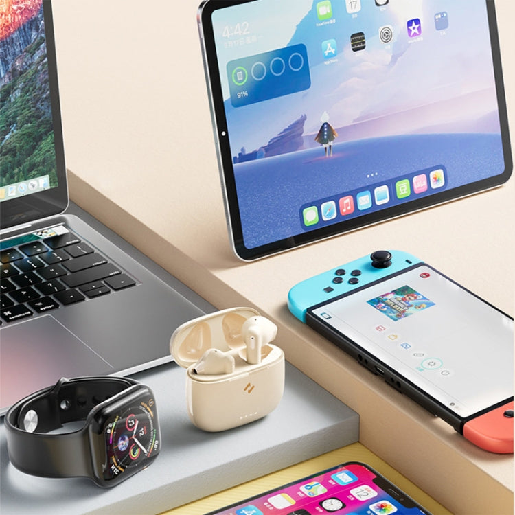 Havit ENC TWS Super Long Battery Life ENC Noise Reduction Wireless Bluetooth Earphones, Spec: S3 Pro (Gold White) - free shipping - PMC Jewellery - Order now!