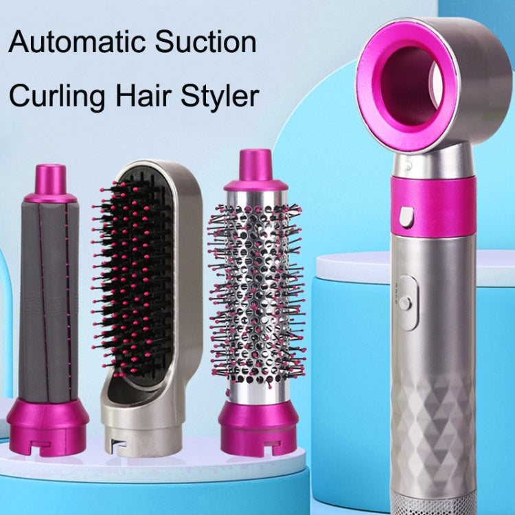 5 In 1 Hot Air Comb Automatic Curling Iron Curling & Straightening Hair Styling Comb Hair Dryer, Power: EU Plug - free shipping - PMC TechLife - Order now!