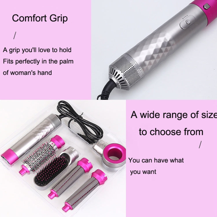 5 In 1 Hot Air Comb Automatic Curling Iron Curling & Straightening Hair Styling Comb Hair Dryer, Power: UK Plug - free shipping - PMC TechLife - Order now!