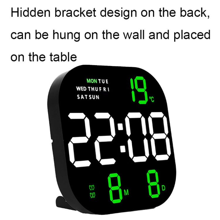6633 LED Screen Digital Display Timing Desktop Alarm Clock Living Room Hanging Clock(Blue White Green) - Wall Clock by PMc TechLife | Online Shopping South Africa | PMc TechLife | Buy Now Pay Later Mobicred