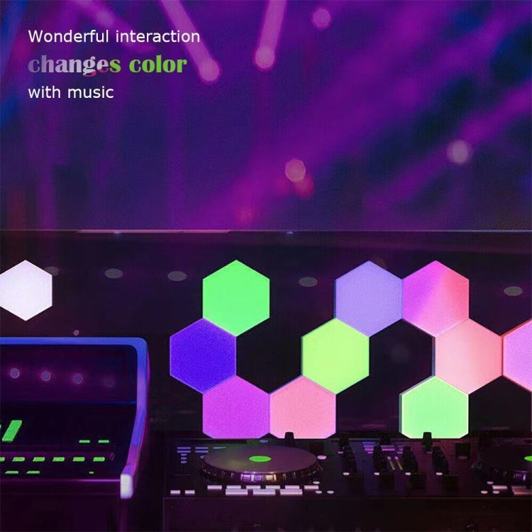 12pcs/set RGB Symphony Hexagon Lights DIY Bedside Ambient Wall Lamp Smart Honeycomb Light(WIFI-APP) - Novelty Lighting by PMC TechLife | Online Shopping South Africa | PMC TechLife | Buy Now Pay Later Mobicred