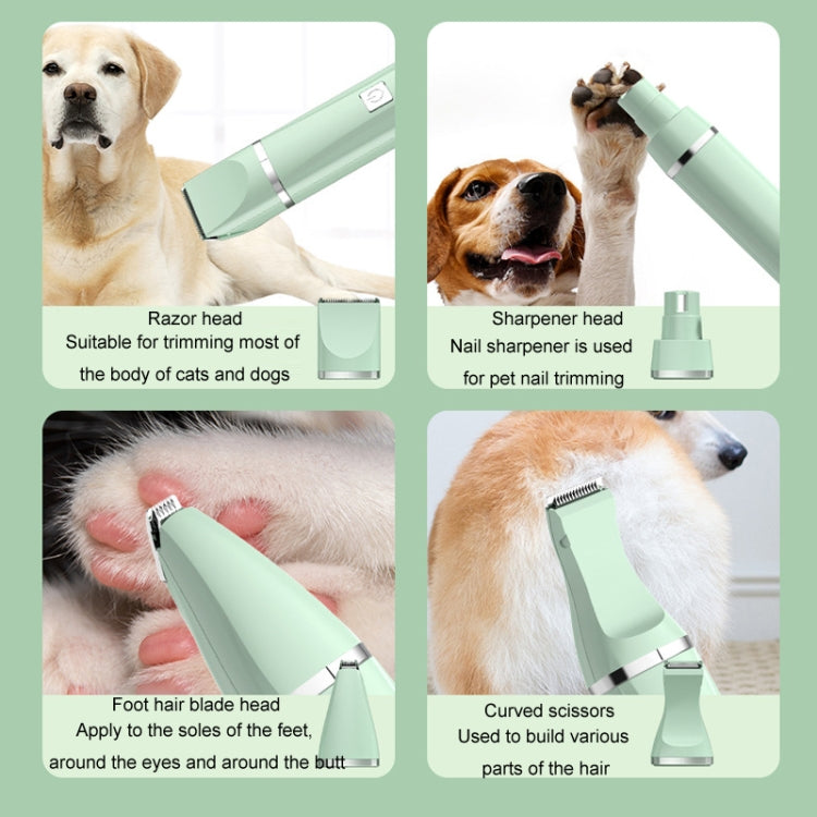 Pet Shaver Cat Dog Paw Hair Clipper Electric Fader, Color: 2 in 1 Green - Pet Care by PMC TechLife | Online Shopping South Africa | PMC TechLife
