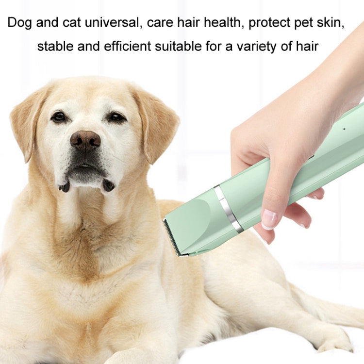 Pet Shaver Cat Dog Paw Hair Clipper Electric Fader, Color: 2 in 1 Green - Pet Care by PMC TechLife | Online Shopping South Africa | PMC TechLife