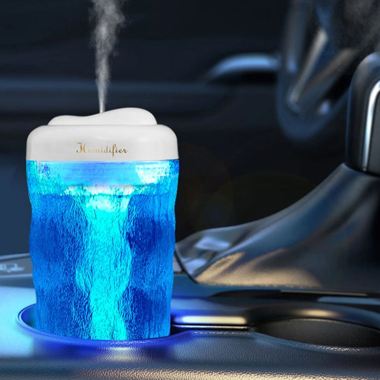 Iceberg Small Car Humidifier Atomization Mute Colorful Aromatherapy Machine(White) - free shipping - PMC TechLife - Order now!