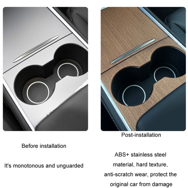 For Tesla Model3/Y Central Control Panel Modification Anti-Scratch Protective Sticker(Log Grain) - Car Interior Mouldings by PMC TechLife | Online Shopping South Africa | PMC TechLife | Buy Now Pay Later Mobicred