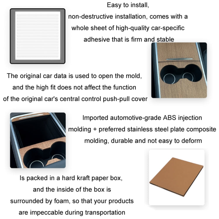 For Tesla Model3/Y Central Control Panel Modification Anti-Scratch Protective Sticker(Matt Black) - Car Interior Mouldings by PMC TechLife | Online Shopping South Africa | PMC TechLife | Buy Now Pay Later Mobicred