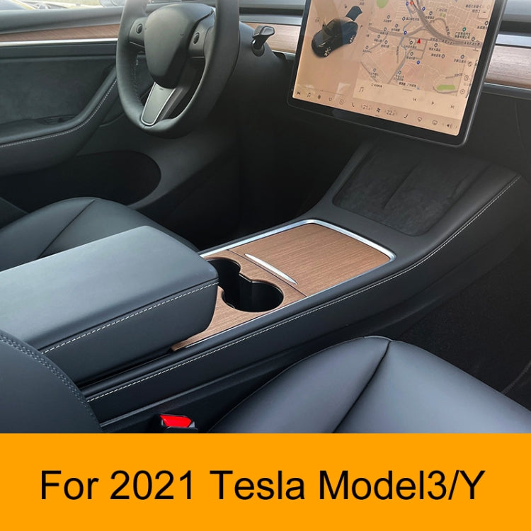 For Tesla Model3/Y Central Control Panel Modification Anti-Scratch Protective Sticker(Carbon Fiber Matte) - Car Interior Mouldings by PMC TechLife | Online Shopping South Africa | PMC TechLife | Buy Now Pay Later Mobicred