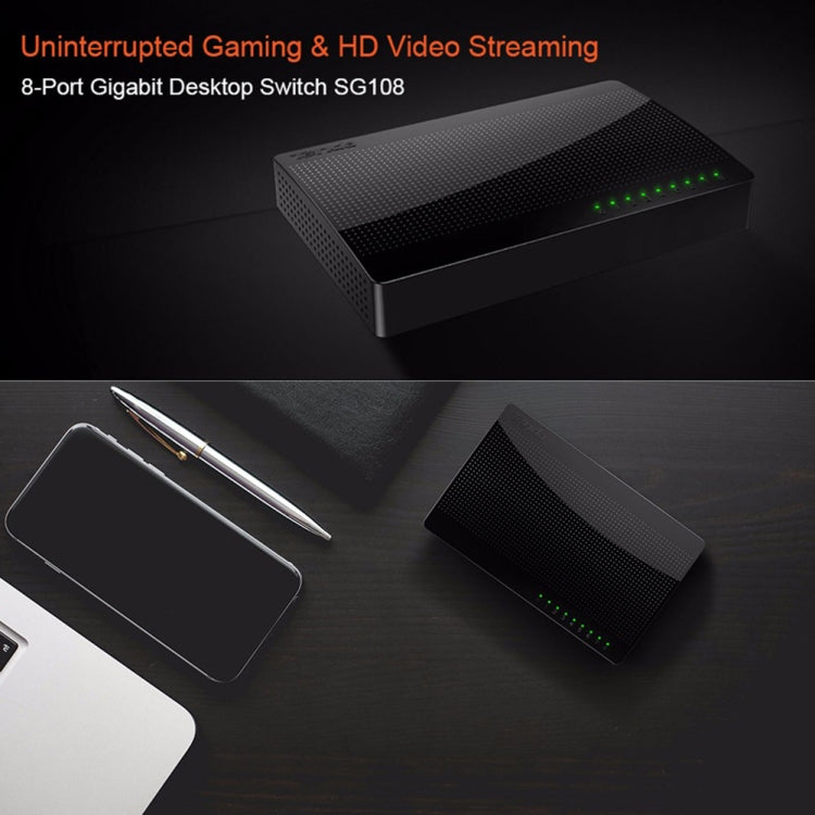 Tenda SG108 100/1000M Desktop Network Switch 8 Port Gigabit Desktop Switch Ethernet Switch LAN Hub(US Plug) - free shipping - PMC Jewellery - Order now!