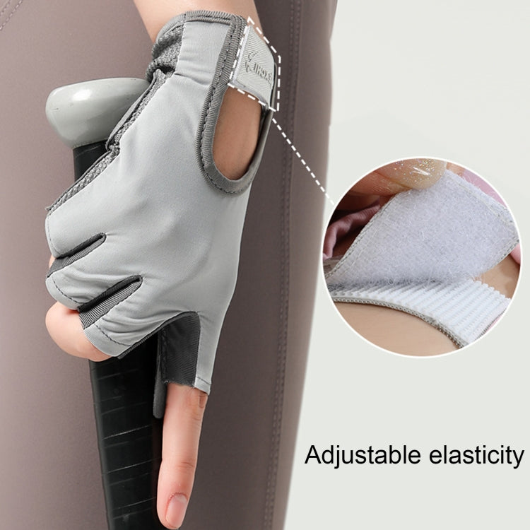 Yoga Sports Gloves Non-slip Shock-absorbing Half-finger Anti-cocoon Gloves, Size: S(Purple) - Safety Gloves by PMC TechLife | Online Shopping South Africa | PMC TechLife | Buy Now Pay Later Mobicred