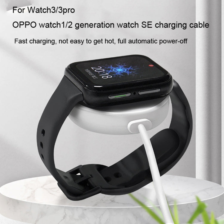 For OPPO Watch 3 Pro Watch USB Port Magnetic Charger Charging Cable(White) -  by PMC TechLife | Online Shopping South Africa | PMC TechLife | Buy Now Pay Later Mobicred