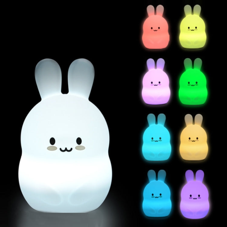 Rabbit Silicone Pat Night Light Children Gift Color Changing Lamp, Specification: Charging - Night Lights by PMC TechLife | Online Shopping South Africa | PMC TechLife | Buy Now Pay Later Mobicred