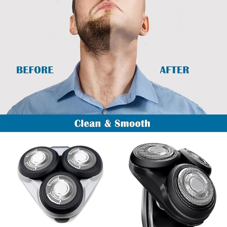 For Philips Electric Shaver S5000 Series SH50 Replacement Blade Head Integral Three Head(Silver) - Accessories by PMC TechLife | Online Shopping South Africa | PMC TechLife | Buy Now Pay Later Mobicred