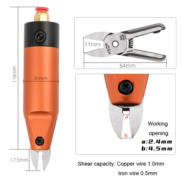 HSD HS-5M+S2S Cut Metal Set 2 In 1 Pneumatic Snip Plier Cutting Metal Plastic Model Scissor Tool - free shipping - PMC TechLife - Order now!