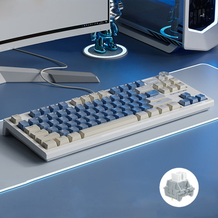 LANGTU LT84 Mechanical Luminous Keyboard, Style: Wired Single-mode Silver Gray Shaft (Daybreak) - free shipping - PMC Jewellery - Order now!