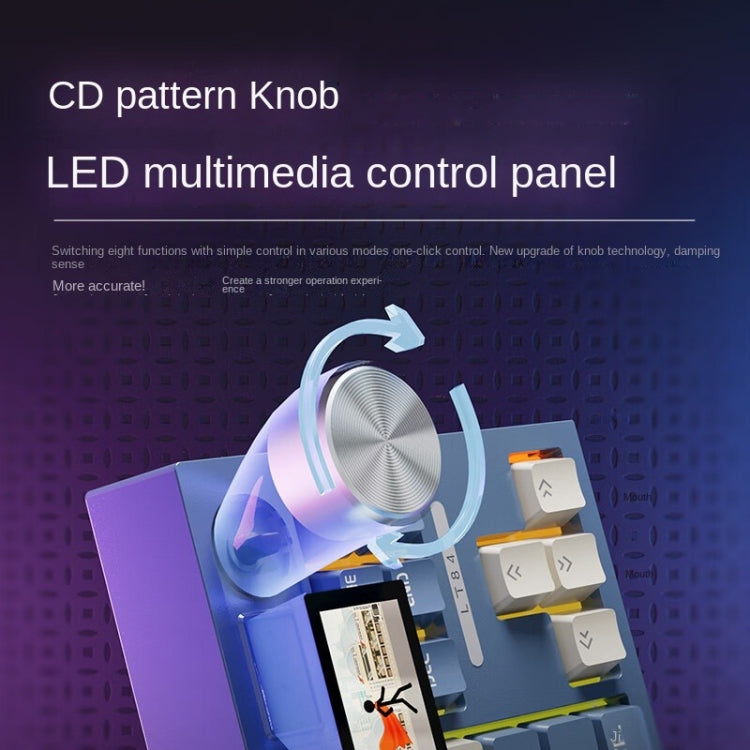 LANGTU LT84 Mechanical Luminous Keyboard, Style: Wired Single-mode Green Shaft (White) - free shipping - PMC Jewellery - Order now!