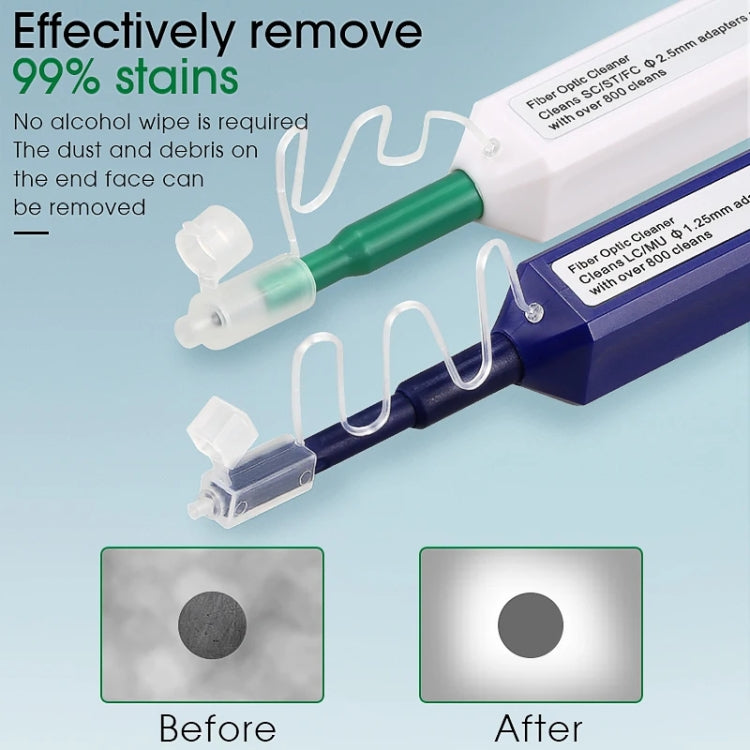 2pcs /Set Fiber Optic Cleaning Pen Endface Cleaner Fiber Optic Cleaning Tool for 1.25mm LC/Mu and 2.5mm SC/ST/FC(SC+LC) - Lan Cable and Tools by PMC TechLife | Online Shopping South Africa | PMC TechLife | Buy Now Pay Later Mobicred