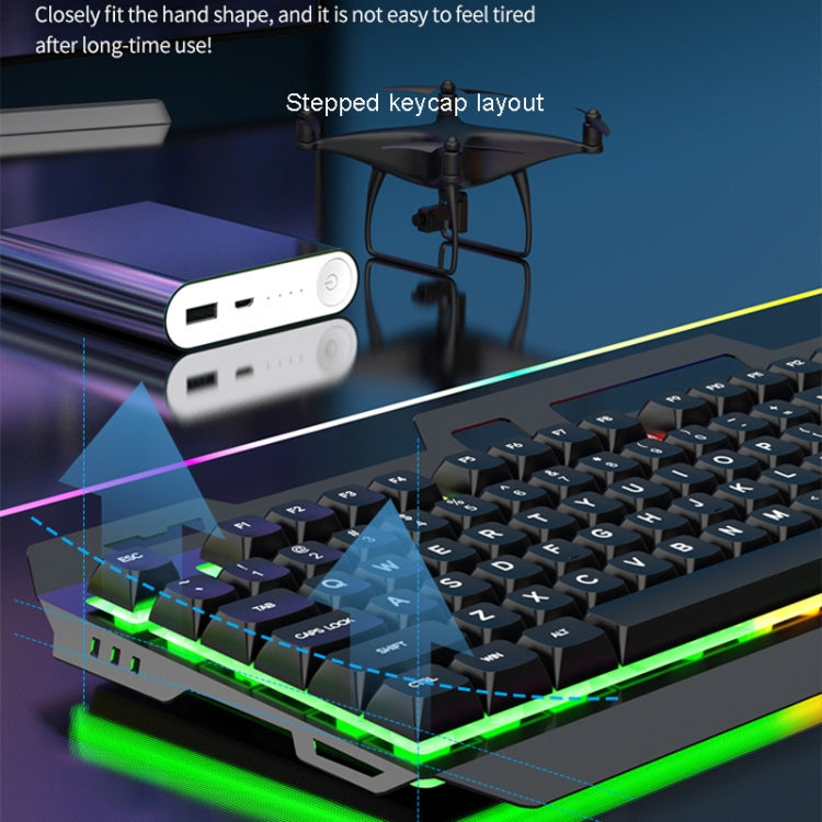 K-Snake Mechanical Feel Keyboard Mouse Kit USB Wired 104 Keycaps Computer Keyboard, Style: Keyboard+Mouse (White) - free shipping - PMC Jewellery - Order now!