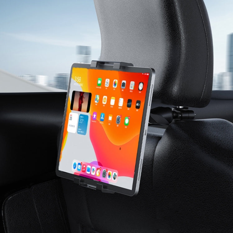 Car Rear Seat Folding Stretchable Headrest Tablet Bracket, Color: Metal Clamp Arm - Car Holders by PMC TechLife | Online Shopping South Africa | PMC TechLife | Buy Now Pay Later Mobicred