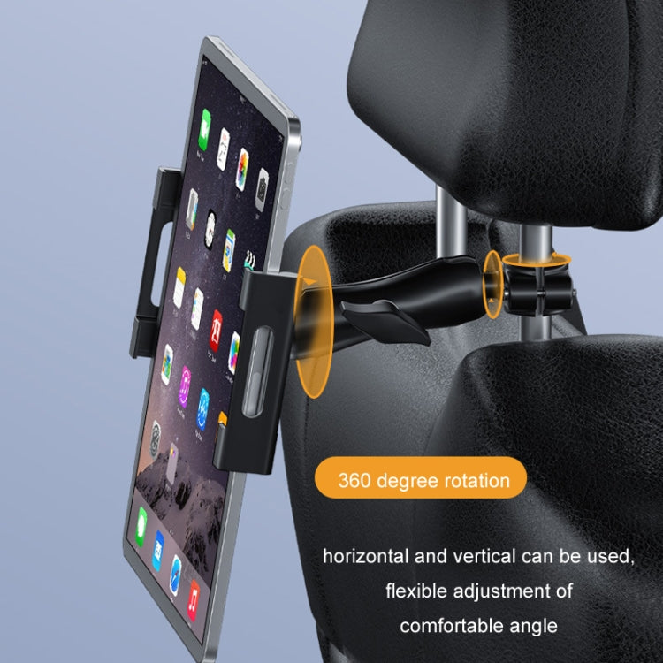Car Rear Seat Folding Stretchable Headrest Tablet Bracket, Color: Metal Clamp Arm - Car Holders by PMC TechLife | Online Shopping South Africa | PMC TechLife | Buy Now Pay Later Mobicred