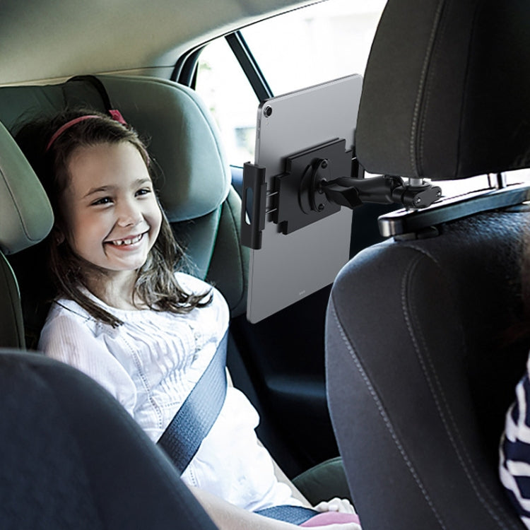 Car Rear Seat Folding Stretchable Headrest Tablet Bracket, Color: Metal Clamp Arm - Car Holders by PMC TechLife | Online Shopping South Africa | PMC TechLife | Buy Now Pay Later Mobicred