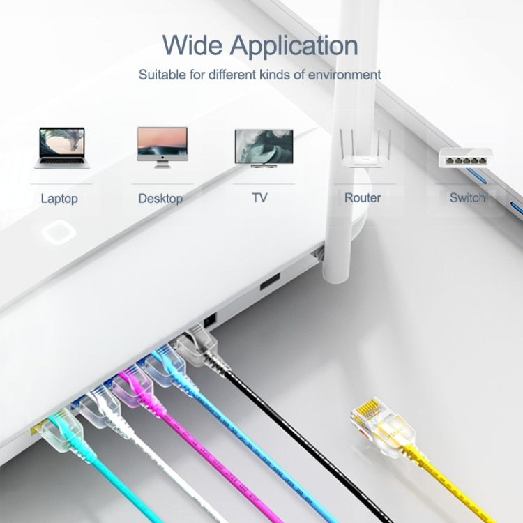 SAMZHE Cat6A Ethernet Cable UTP Network Patch Cable 15m(White) - free shipping - PMC Jewellery - Order now!