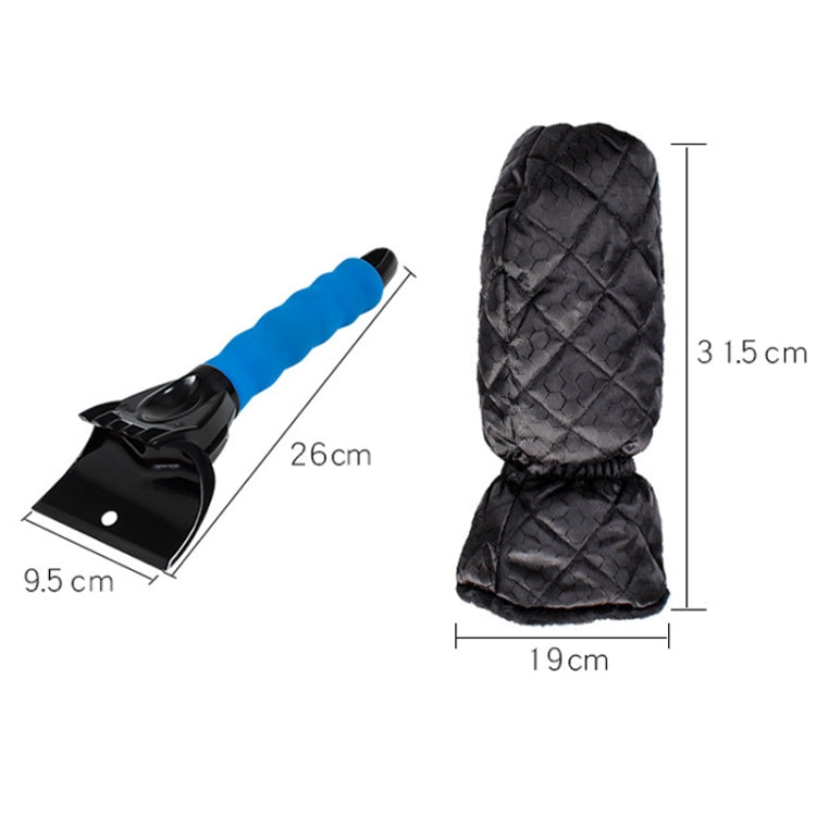 Vehicle Mounted Snow Shovel De-Icer Cleaning Tool, Color: Blue+Gloves - Ice Scraper by PMC TechLife | Online Shopping South Africa | PMC TechLife | Buy Now Pay Later Mobicred