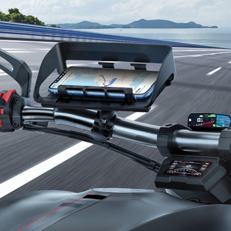 Rotatable Bicycle and Motorcycle Anti-shake Fixed Mobile Phone Holder with Sun Visor, Style: Universal Model - Holder by PMC TechLife | Online Shopping South Africa | PMC TechLife | Buy Now Pay Later Mobicred