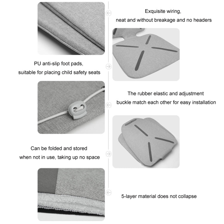 KEEP TOP Car Child Safety Seat Anti-Slip Thickened Anti-Wear Protective Pad(Gray) - Seat Accessories by KEEP TOP | Online Shopping South Africa | PMC TechLife | Buy Now Pay Later Mobicred