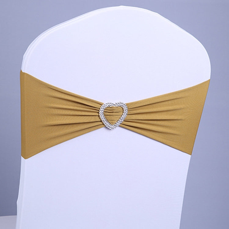 15x35cm Tie-Free Stretch Chair Back Flower Bow Chair Cover Hotel Chair Back Strap Decoration(Gold) - Sofa Covers & Chair Covers by PMC TechLife | Online Shopping South Africa | PMC TechLife