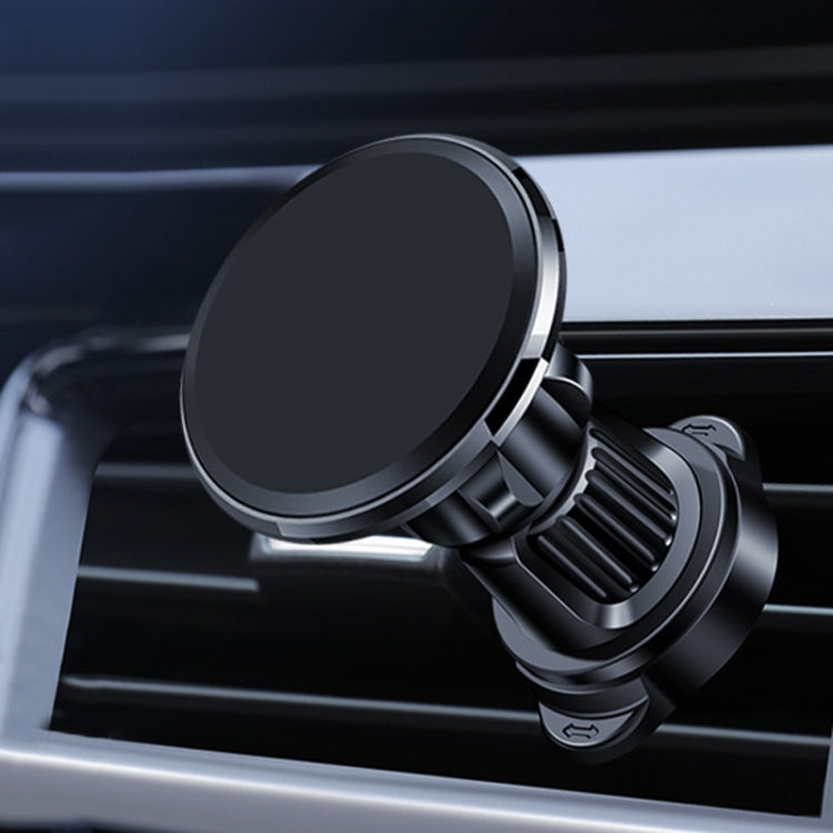 Aluminum Alloy Rotatable Magnetic Car Air Outlet Mobile Phone Holder(Black) - Car Holders by PMC TechLife | Online Shopping South Africa | PMC TechLife | Buy Now Pay Later Mobicred