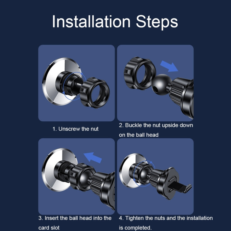 Aluminum Alloy Rotatable Magnetic Car Air Outlet Mobile Phone Holder(Black) - Car Holders by PMC TechLife | Online Shopping South Africa | PMC TechLife | Buy Now Pay Later Mobicred