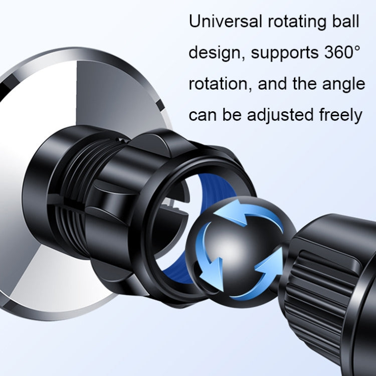 Aluminum Alloy Rotatable Magnetic Car Air Outlet Mobile Phone Holder(Black) - Car Holders by PMC TechLife | Online Shopping South Africa | PMC TechLife | Buy Now Pay Later Mobicred