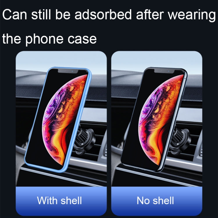 Aluminum Alloy Rotatable Magnetic Car Air Outlet Mobile Phone Holder(Black) - Car Holders by PMC TechLife | Online Shopping South Africa | PMC TechLife | Buy Now Pay Later Mobicred