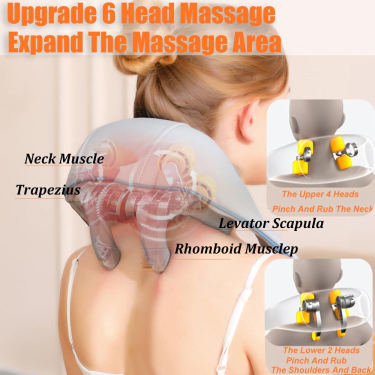 Electric Neck And Shoulder Massager Shiatsu Back Neck Massager With Heat(White) - Massage & Relaxation by PMC TechLife | Online Shopping South Africa | PMC TechLife | Buy Now Pay Later Mobicred
