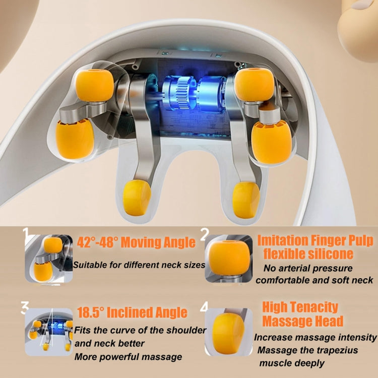 Electric Neck And Shoulder Massager Shiatsu Back Neck Massager With Heat(White) - Massage & Relaxation by PMC TechLife | Online Shopping South Africa | PMC TechLife | Buy Now Pay Later Mobicred