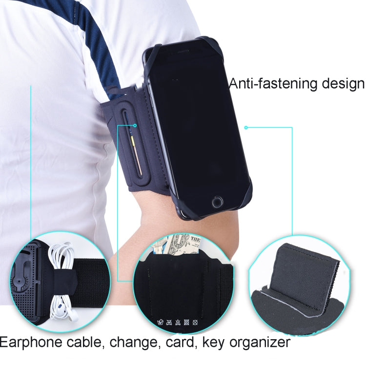 Four Jaws Rotating Removable Arm And Wrist Strap For 4.5-7 Inch Phones(Black) - Other by PMC TechLife | Online Shopping South Africa | PMC TechLife | Buy Now Pay Later Mobicred