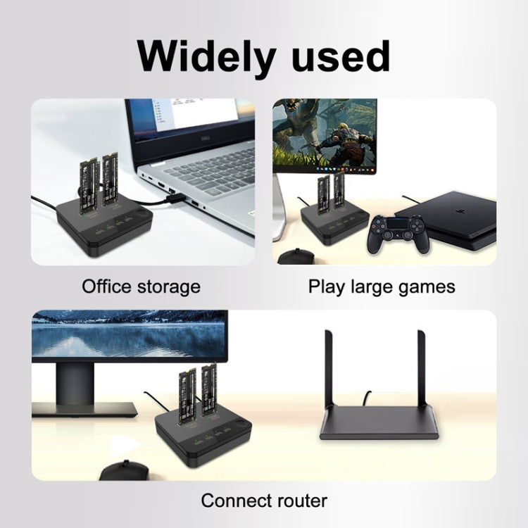 M.2 SATA Hard Disk Duplicator Solid State Drive SSD Mobile Hard Drive Enclosure(Black) - HDD Enclosure by PMC TechLife | Online Shopping South Africa | PMC TechLife | Buy Now Pay Later Mobicred