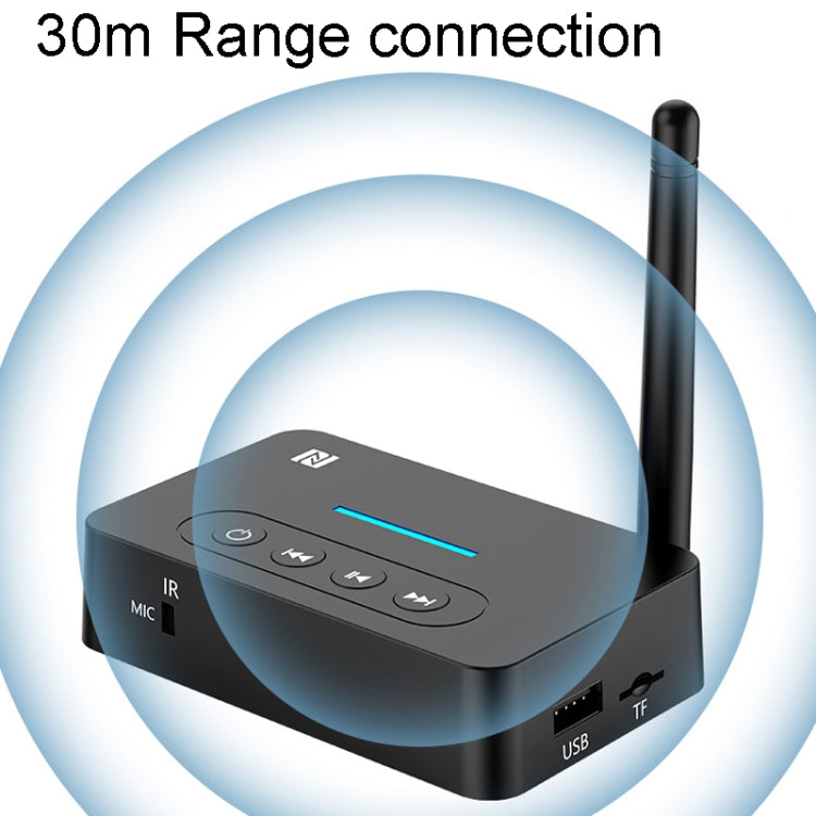 Bluetooth Audio Adapter  NFC Bluetooth Receiver Transmitter 2 In 1 With Remote Control - Audio Receiver Transmitter by PMC TechLife | Online Shopping South Africa | PMC TechLife