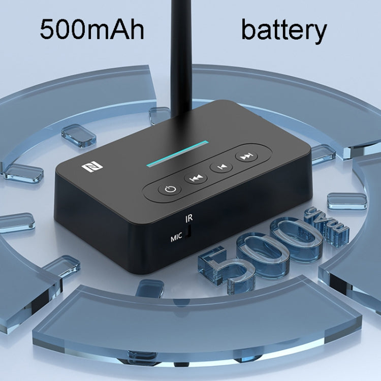 Bluetooth Audio Adapter  NFC Bluetooth Receiver Transmitter 2 In 1 With Remote Control - Audio Receiver Transmitter by PMC TechLife | Online Shopping South Africa | PMC TechLife