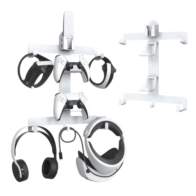 JYS JYS-P5158 For PS5 VR2 Wall Storage Bracket Helmet/Headset/Handle/Remote Control Wall Storage Storage Shelf(White) - free shipping - PMC TechLife - Order now!