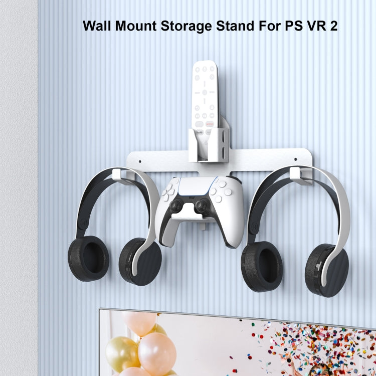 JYS JYS-P5158 For PS5 VR2 Wall Storage Bracket Helmet/Headset/Handle/Remote Control Wall Storage Storage Shelf(White) - free shipping - PMC TechLife - Order now!