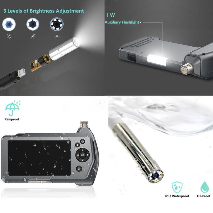 TESLONG NTS450A 4.5-inch Screen Industrial Handheld Endoscope with Light, Speci: 5.5mm Lens -3m - free shipping - PMC TechLife - Order now!