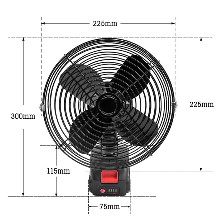 HILDA Portable Powerful Fan Outdoor Hair Dryer, With EU Plug Adaptor, Style: 6 inch With 1 Battery (3000mAh) - free shipping - PMC TechLife - Order now!