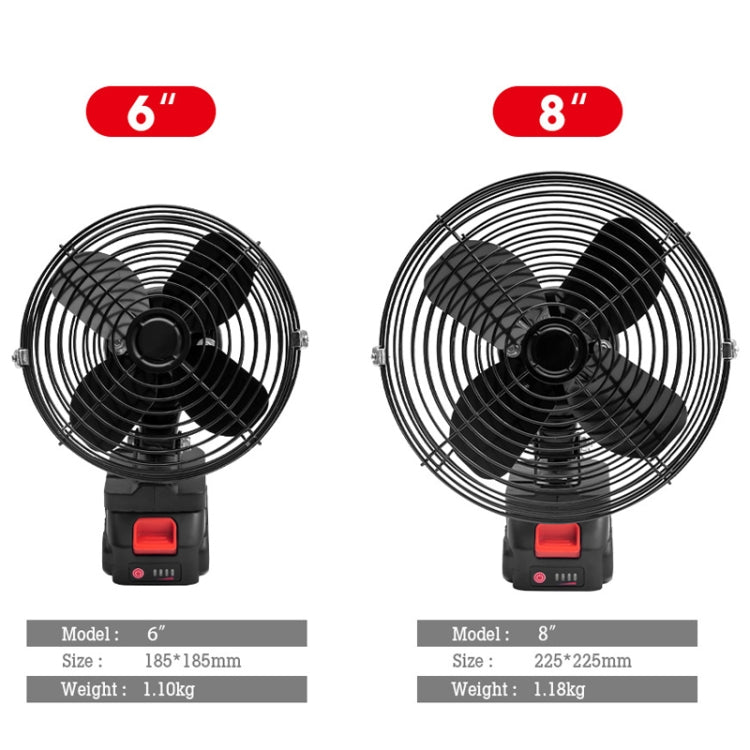 HILDA Portable Powerful Fan Outdoor Hair Dryer, With US Plug Adaptor, Style: 6 inch With 2 Battery(1500mAh) - free shipping - PMC TechLife - Order now!