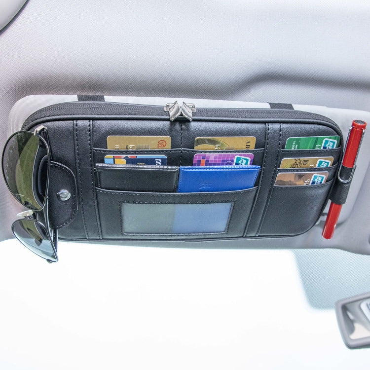 Car Driver License Storage Bag Sun Visor Sunglasses Card Holder, Color: Black - Sunglasses & Glasses Clips by PMC TechLife | Online Shopping South Africa | PMC TechLife | Buy Now Pay Later Mobicred