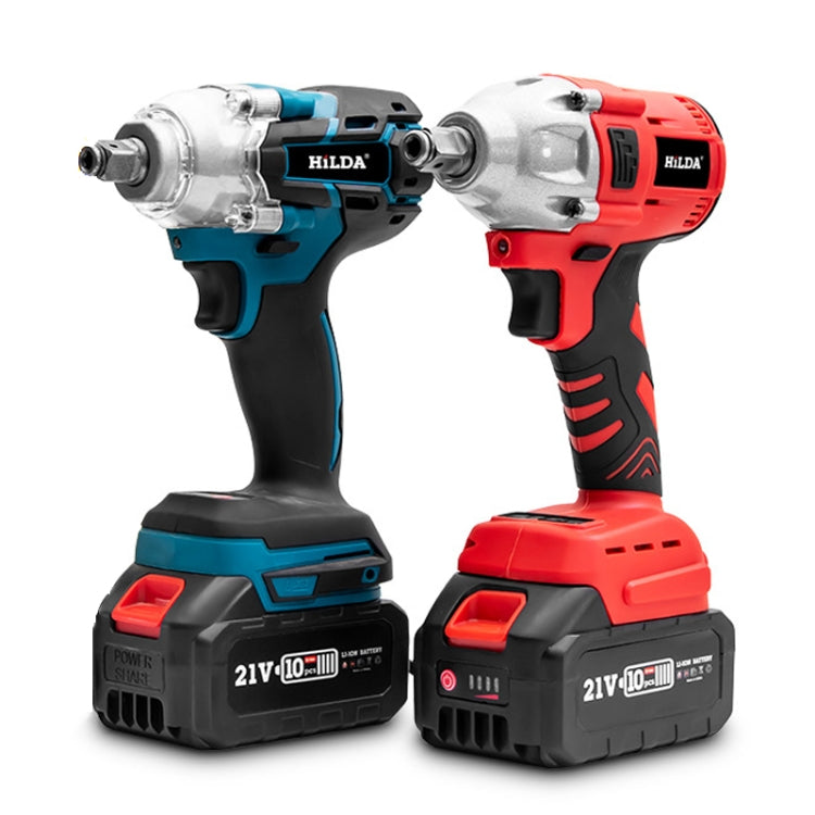 HILDA Motorized Wrenches Lithium Repair Parts With 22mm Socket, US Plug, Model: Red With 2 Battery+1 Charger(1500mAh) - free shipping - PMC TechLife - Order now!