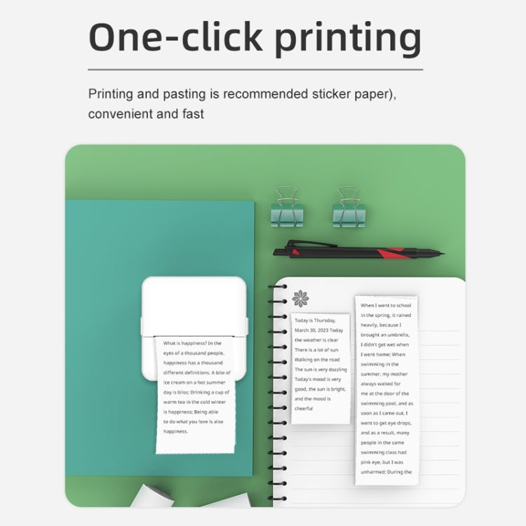 X6 200DPI Student Homework Printer Bluetooth Inkless Pocket Printer White Printing Paper x5 - Printer by PMC TechLife | Online Shopping South Africa | PMC TechLife | Buy Now Pay Later Mobicred
