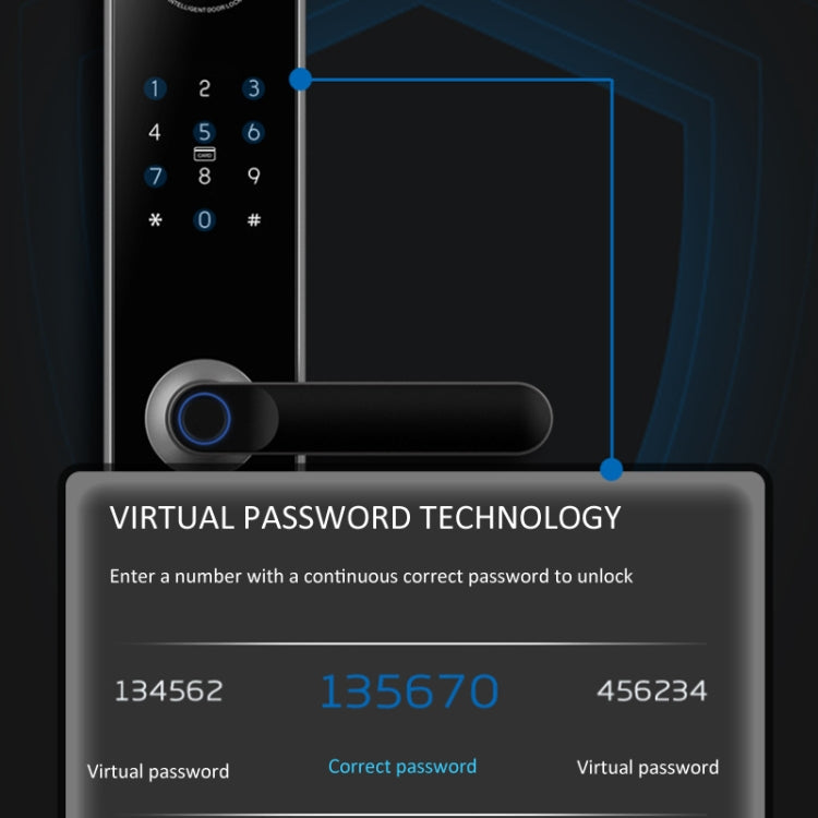 A60 Smart Fingerprint Password Door Lock With Doorbell, Spec: Basic Version Gold - Door Lock by PMc TechLife | Online Shopping South Africa | PMc TechLife | Buy Now Pay Later Mobicred