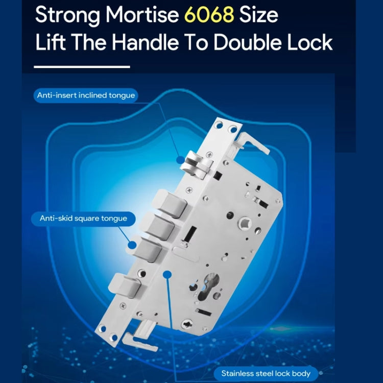 A60 Smart Fingerprint Password Door Lock With Doorbell, Spec: Tuya APP Version Gray - Door Lock by PMc TechLife | Online Shopping South Africa | PMc TechLife | Buy Now Pay Later Mobicred